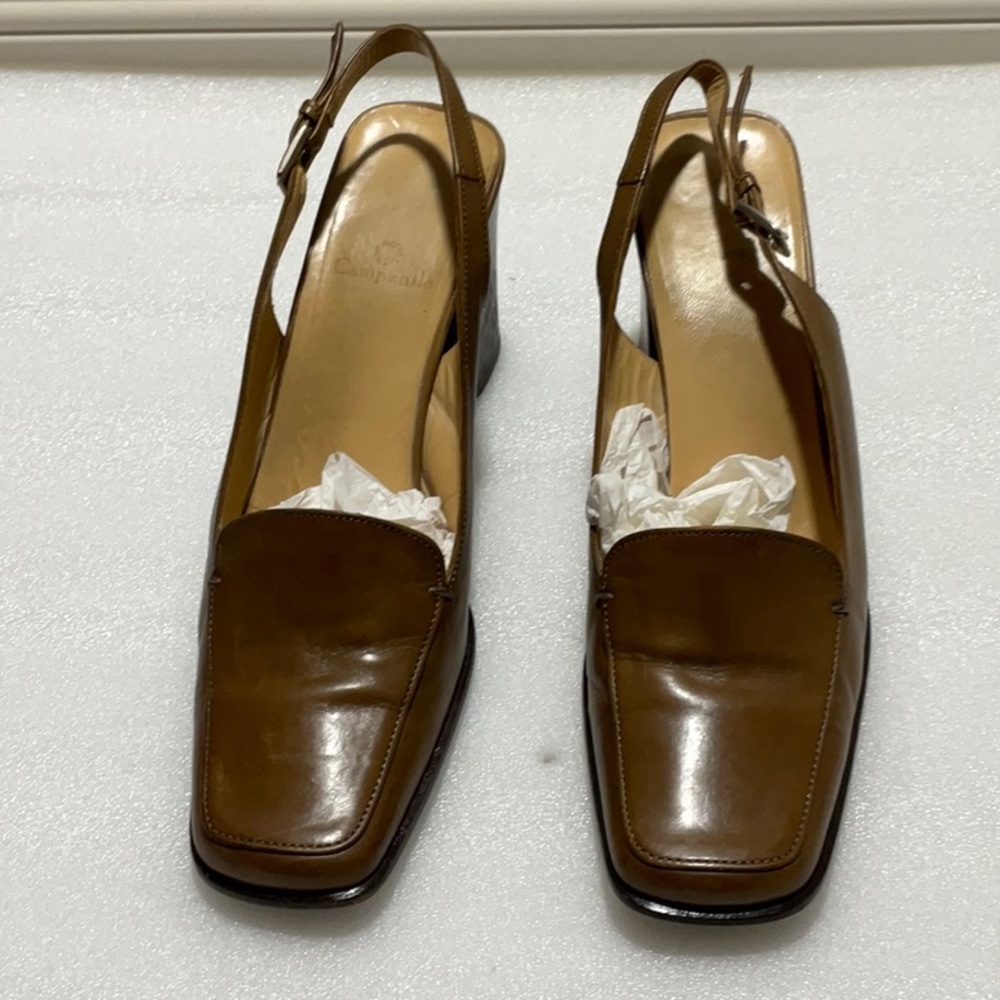 Campanile Tan Leather Slingback